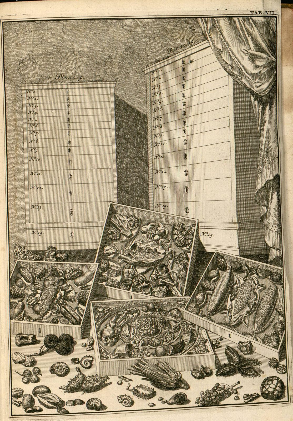 A Cabinet with Open Drawers